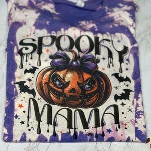 Spooky mama bleached tee